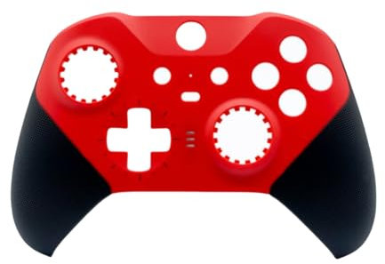 Hzxkqmil Carcasa de Repuesto Cáscara Frontal Placas de Cubierta Funda Accesorios para Xbox Elite Series 2 Controller (Rojo)