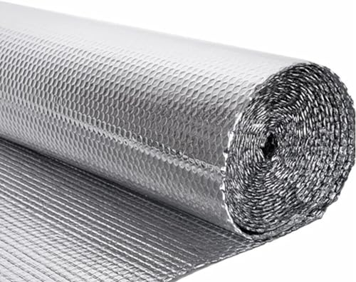 WaiDXn Film Isolant, Isolation autocollante à Bulles for lofts, sols, caravanes, garages, Murs, etc.(1x20m .28x65.6ft)