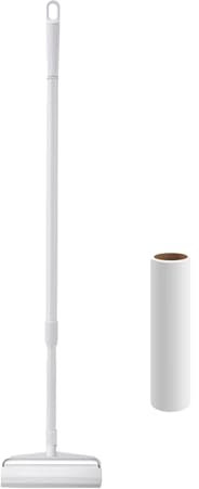 Retractable Long Handle Lint Roller for Carpet, 7.5 inch Wide Lint Rollers for Pet Hair Extra Sticky, Lint Rollers for Pet Hair, Lint Removal Tool for Cleaning Carpet, Sofa, Clothes (A)