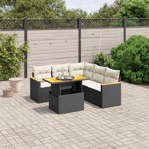 Amorsee Balkon Lounge Verstellbare Tischplatte Loungemöbel Balkon Sofa Rattan Gartensofa Gartenlounge Klein Ecklounge Lounge Möbel Outdoor Gartenmöbel Ecksofa Balkonmöbel Balkonsofa