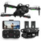 12PRO Droni con Telecamera Motore Brushless Drone per Principianti e Adulti 5G WIFI FPV RC Pieghevole Quadcopterper 135° Telecamera Regolabile Motorizzata 4K HD 2 Cameras Altitude Hold 2 Batterie