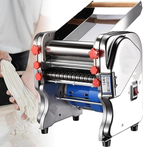 MZBDYYF Commercial 550W Automatic Noodle Machine for Spaghetti, Electric Pasta Makers & Dough Roller for Home & Commercial Use
