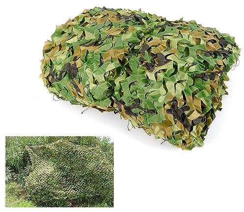Owneed Camouflage Netz, Tarnnetz Camouflage, Netz Woodland Armee Tarnung Net, für Deko Waldlandschaft Jagd Sichtschutz Outdoor Camping Garten, 48㎡, 6 * 8M