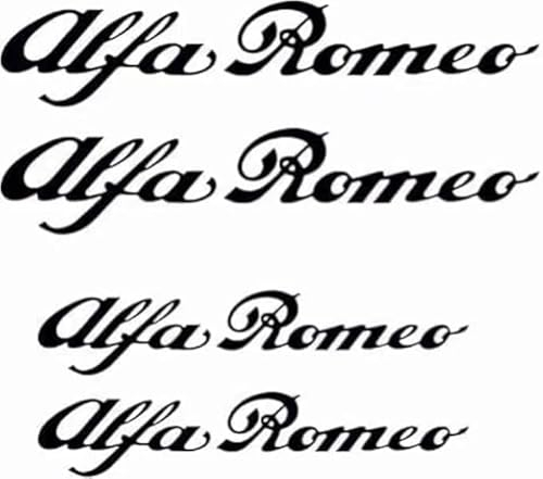 Generisch Stickers Aufkleber für Bremssattel Schwarz Kompatibel mit Alfa Romeo Bremsen (schwarz)