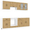 vidaXL 8-TLG. Küchenschrank-Set Kalmar Artisan-Eiche Holzwerkstoff, Küchenzeile Einbauküche, Schrank-Set, Unterschrank, Küchenschrank, Hängeschrank