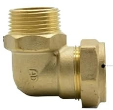 SLXWSXZE Fit Copper Tube OD 28mm x 1 BSPP Male Brass Compression Union Elbow 90 Degree Fitting Connector Water Gas Oil