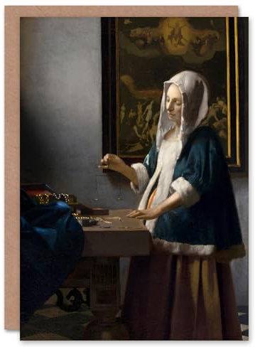 Artery8 Johannes Vermeer Art Card Woman Holding a Balance