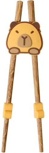 Ppmter Baguettes D'entraînement pour Enfants Débutants, Jolies Baguettes d'apprentissage en Forme De Capybara, avec Attaches pour Droitier Ou Gaucher