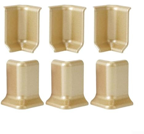 Jonikuper Sockelleisten-Ecke für 5,4 cm Höhe, Sockelleisten-Wandverkleidung mit 3 Innen- und 3 Außenecken aus ABS-Material für Heimwerker-Projekte (S für Champagner-Gold)
