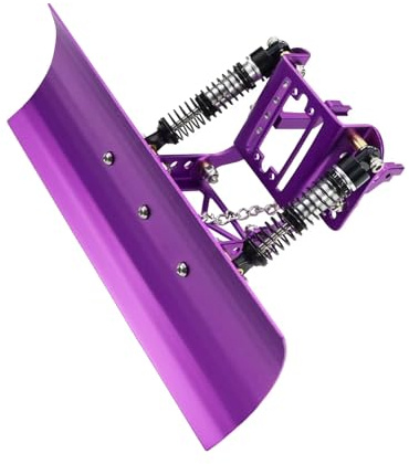RC Reparaturen Zubehör Kompatibel Mit Traxxas Für TRX4M Für Bronco Für Defender 1/18 RC Crawler Car Upgrade-Teile Aluminium Verstellbare Schneepflug Sandschaufel(Purple)