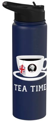 Tè Time Queen Elizabeth II UK Memoriam 1926-2022 Stainless Steel Insulated Water Bottle