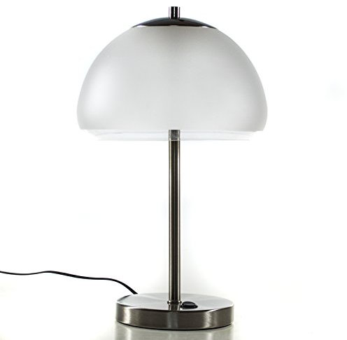 T1311 Design LED Tischleuchte, Nachttischleuchte, Glas satiniert, Warmweiß. Hochwertige Verarbeitung & Modernes Design!! Tischlampe, Standleuchte, Stehlampe, Schreibtischleuchte, Schreibtischlampe