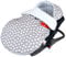 Fußsack SOMMERFUßSACK 90cm Minky Babyschale Kinderwagen Buggy Jogger (7. Weiß + Herzen)