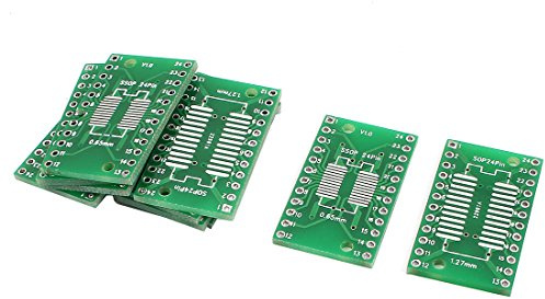 Aexit 10 Stück SSOP-24 0,65 mm SOP-24 1,27 mm auf DIP 24Pin 2,54 mm IC PCB Adapter Converter (5e3a16405a21461b650df7da54564ee6)
