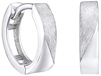 SILVEGO Damen Ohrringe Klappcreolen Weißgold 14 Karat 585 ARYA