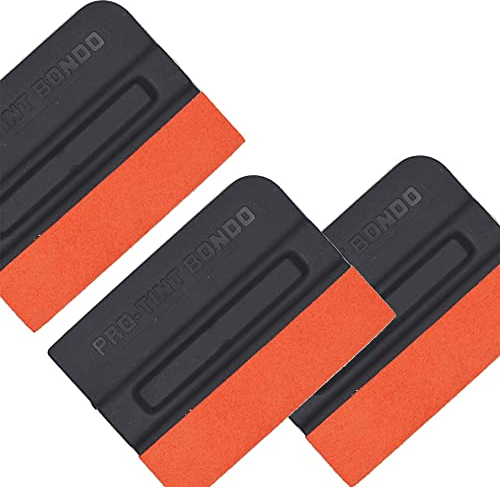 Ewrap 3er Pack Magnet Vinyl Wrap Rakel Vinyl Schaber Kunststoff Rakel Filzrand Rakel mit Wildleder Filzrand für Car Wrapping, Fenstertönung (schwarz)