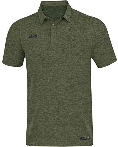JAKO Herren Poloshirt Premium Basics, Khaki-Meliert, XL