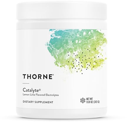 THORNE - Catalyte - Electrolyte Replenishment and Energy Restoration Supplement* - No Artificial Sweeteners - NSF Certified for Sport- Lemon Lime - 11.01 Oz