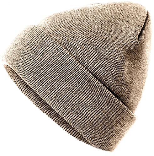 HatStar Wintermütze | Damen Beanie Mütze | Herren Feinstrick Beanie | für Frauen Männer Unisex | Cuffed Hats Weich & Warm (Heather Oatmeal)