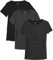 Sosolism Lot de 3 T-Shirts d'allaitement à Manches Courtes pour l'Été Shirts Décontractés pour Femmes Enceintes et Postpartum Noir, Gris Foncé, Rayé, Moyen