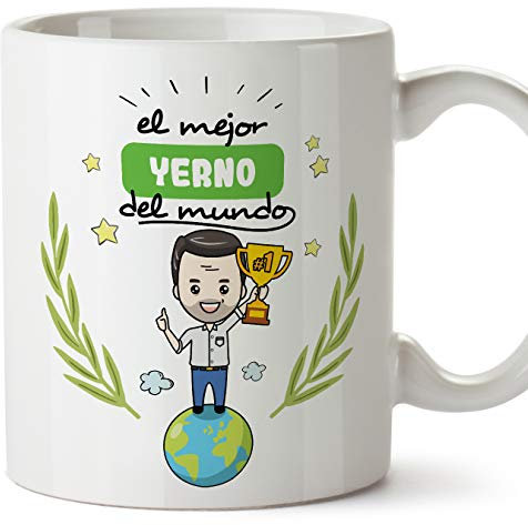 MUGFFINS Taza Yerno -Familiares Mundo -Regalos Originales y Divertidos -Tazas de Café y Té