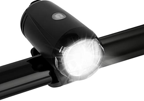 Opard Fahrradlicht Vorne, StVZO Zugelassen, USB Fahrradbeleuchtung, 2 Licht-Modi IPX4 Wasserdicht, Fahrradlampe Vorne für Nachtfahrer, Radfahren und Camping(Schwarz)
