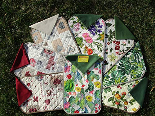Novita !!! Tovaglietta Americana Trapuntata con 1 tovagliolo Fantasie Fiori e Cuori Made in Italy!!!!! (Fiori di Pesco)