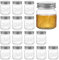 Lawei Juego de 16 mini tarros Mason con tapas, tarros Mason de 2 onzas, vasos de chupito Mason Shooter para bebidas, regalos de chupito, postres