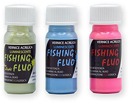 NAMAKA Vernice acrilica luminescente per totanare e artificiali ad alta fluorescenza. Vernice super luminosa, vernice luminosa notturna. (verde blu rosso)