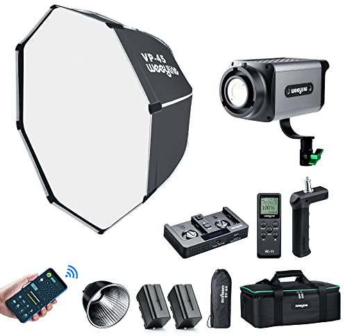 60W LED Dauerlicht Set, Dimmbare Bi-Farbe 2800K~8500K Videolicht mit Octagon Softbox, Studio Beleuchtungs Set für Fotografie Außenbereich YouTube Vlog Fotostudios Porträt