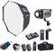 60W LED Dauerlicht Set, Dimmbare Bi-Farbe 2800K~8500K Videolicht mit Octagon Softbox, Studio Beleuchtungs Set für Fotografie Außenbereich YouTube Vlog Fotostudios Porträt