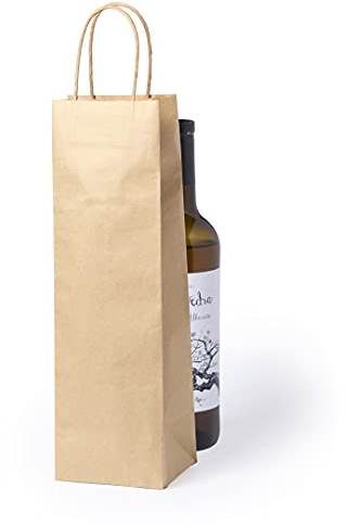 Lot de 100 SACS PAPIER KRAFT Pratique, papier, écologique, marron, idéal pour bouteilles de vin., karft