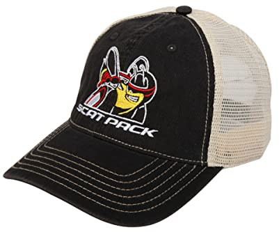 DODGE Scat Pack Snapback Hut Garment Washed Black Twill with Soft Mesh, schwarz, Einheitsgröße