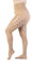 LEELA LAB Collant Curvy Taille Haute Fashion à Pois 30 Deniers - Made in Italy (Nude, 9)