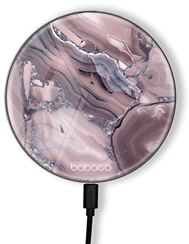 ERT GROUP Chargeur à Induction Original et sous Licence Officielle Babaco, modèle Abstract 004, Station de Chargement sans Fil en Verre, câble Micro USB 1 mètre 10 W