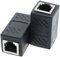 MEETOOT 2pcs nero dritto RJ11 femmina a femmina PCB collegamento cavo di prolunga telefono accoppiatore adattatore jack per tutti i dispositivi RJ11 come telefoni fissi, fax o segreteria telefonica