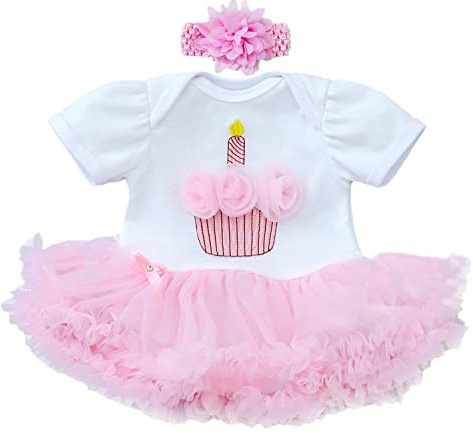 MAIHAO Reborn Baby Dolls Clothes Baby Dolls Dresses for 17-22 Inch Newborn Baby Doll Girl, Baby Doll Clothes Outfit Accessories fit 17-22 Inch Baby Doll Skirts (Pink Crown Dresses)