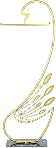 INKTUS Porte-Manteaux sur Pied Porte-Manteau Créatif Moderne Porte-Manteau en Forme De Cygne Cintre Vertical en Fer Forgé en Métal De Marbre