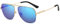 DUCO Retro Sonnenbrille für Herren Damen Halbrandlose Nicht Polarisierte Sonnenbrille für das Fahren DC3035 (Gold Rahmen Revo Blau Linse)