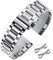 Niziruoup Stainless Steel Watch Strap 14mm 15mm 16mm 17mm 18mm 19mm 21mm 20mm 22mm 23mm 24mm Watch Bracelet Metal Watch Band Universal Smartwatch Replacement Band Strap for Men Women