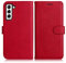 DENDICO Coque pour Galaxy S21 Plus, PU en Cuir Coque Portefeuille Étui Housse, Design Classique TPU Coque pour Samsung Galaxy S21 Plus, Rouge
