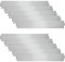 Sonnewelt Bordure de pelouse en métal galvanisé - Bande de Bordure de Gazon- pour Parterre de Fleurs - Argenté - Longueur : 40 m - Hauteur : 18 cm