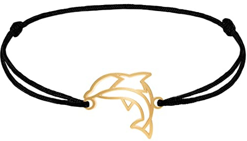 Fauna Bracelet Dauphin Étain Artisanal — Animal Totem Ajustable, Finition Or ou Argent, Cadeau Femme Homme Enfant, Fabriqué en France