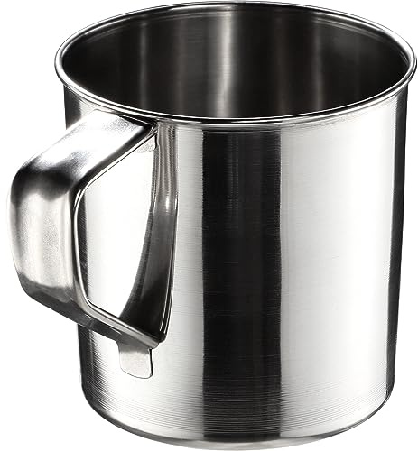 KADAX Edelstahlbecher, widerstandsfähiger Kaffeebecher mit Henkel, bruchsicherer Trinkbecher, Isolierte Tasse, Thermobecher für Kaffee, Tee, Saft und Wasser (10cm)