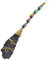 Halloween Natural Black Tourmaline Quartz Broom, Healing Crystal Wand Broom, Magic Broom Healing Stone, Halloween Broom Ornament