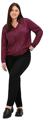 Sheego Damen Große Größen Hose in feiner Rippstruktur, mit Schlupfbund Freizeitmode sportlich -