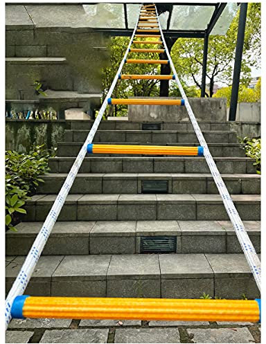 LekLai Strickleiter, Notfallleitern, Notfall-Feuerleiter, 3 M, 5 M, 8 M, 10 M, 15 M, 20 M, Für Kinder Und Erwachsene, Flucht Aus Fenster Und Balkon, Mit Haken Für Schnelle Bereitstellung In Fi/20M