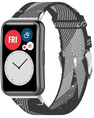 Zohmuly Cinturino in nylon compatibile con Huawei watch Fit (TIA-B09/TIA-B19)/Fit Special Edition, Cinturino Sportivo Morbido Elastico Braccialetto per Huawei watch Fit new Cinturino di Ricambio