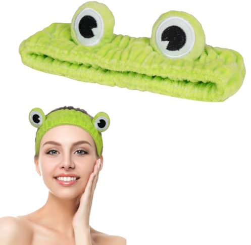LOPHE Haarband Kosmetik, Make up Skincare Headband Damen, Elastic Spa Abschmink Haarbänder Schnecke, Stirnband Kosmetik Zum Waschen Gesicht Für Yoga Sport Hautpflege(dunkelgrün)