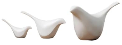 CORHAD 3St Vogeldekoration bürodeko büro Dekoration Messingbeschläge Mini-Figur Ornament Wohnkultur Vogelverzierung kreative Verzierung Tier Dekorationen Anzeige Skulptur schmücken Weiß